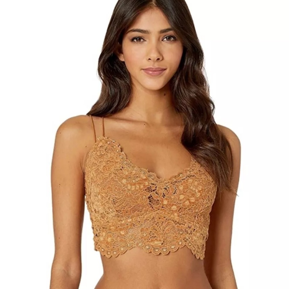 NWT Free People Celine Bralette in Burnt Carmel XS